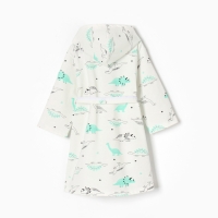 Халат для мальчика НАЧЕС, цвет белый/динозавры, рост 116 см