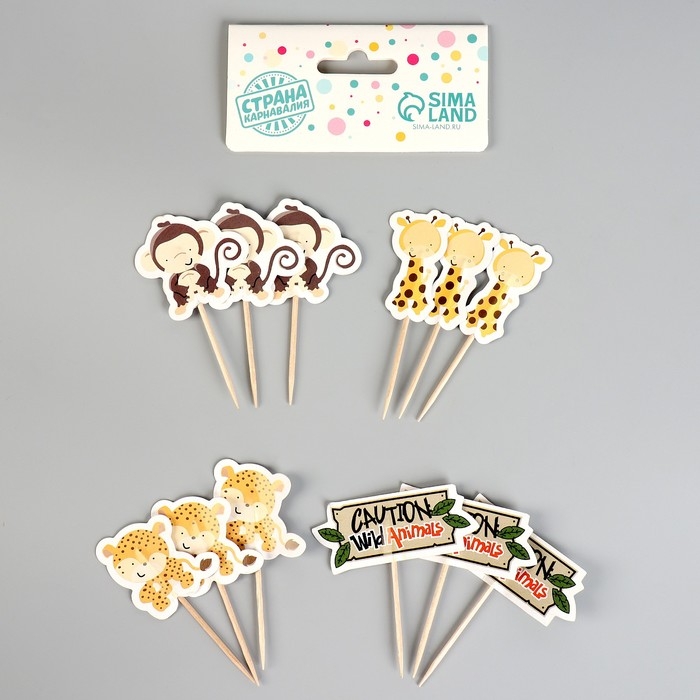 Шпажки «Сафари», в наборе 12 штук Шпажки «Сафари», в наборе 12 штук