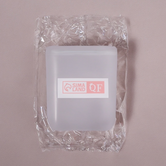 Органайзер для ватных палочек, с крышкой, 7,5 &times; 4 &times; 9 см, цвет белый/полупрозрачный