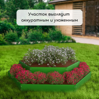 Клумба оцинкованная, 2 яруса, d = 60–80 см, h = 30 см, ярко-зелёная, Greengo Клумба оцинкованная, 2 яруса, d = 60–80 см, h = 30 см, ярко-зелёная, Greengo