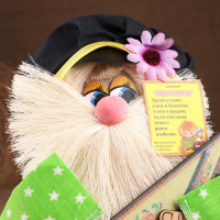 Оберег-домовой "Кузя в кепке, с гуслями", 21х15х11 см МИКС