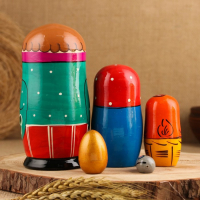 Матрёшка &laquo;Курочка Ряба&raquo;, сюжетная, 5 кукольная, 13,5 - 15 см., микс