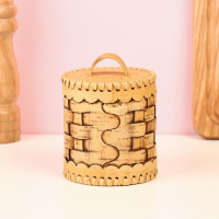 Туес «Велюр», плетеный, 8×8×12 см, береста Туес «Велюр», плетеный, 8×8×12 см, береста