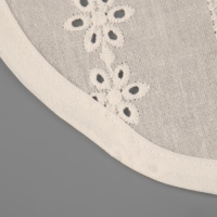 Воротник ложный стойка, ажурный, диаметр горловины = 46 см, 33 &times; 25,5 см, цвет айвори