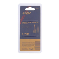 Сверло ступенчатое ТУНДРА, HSS, TiN, шестигранный хвостовик, 4-12 мм