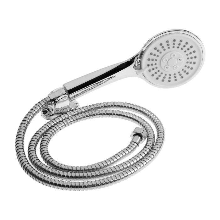 Набор для душа ZEIN Z3094, шланг 150 см, гайки металл, держатель, лейка 3 режима, хром Набор для душа ZEIN Z3094, шланг 150 см, гайки металл, держатель, лейка 3 режима, хром