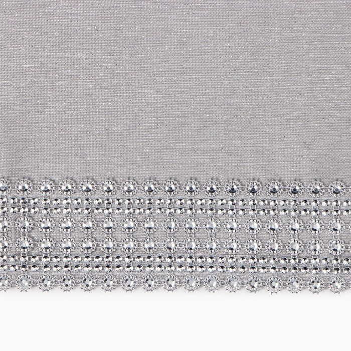 Дорожка Этель со стразами, 50 х 100 &plusmn;5 см, цвет серый, п/э