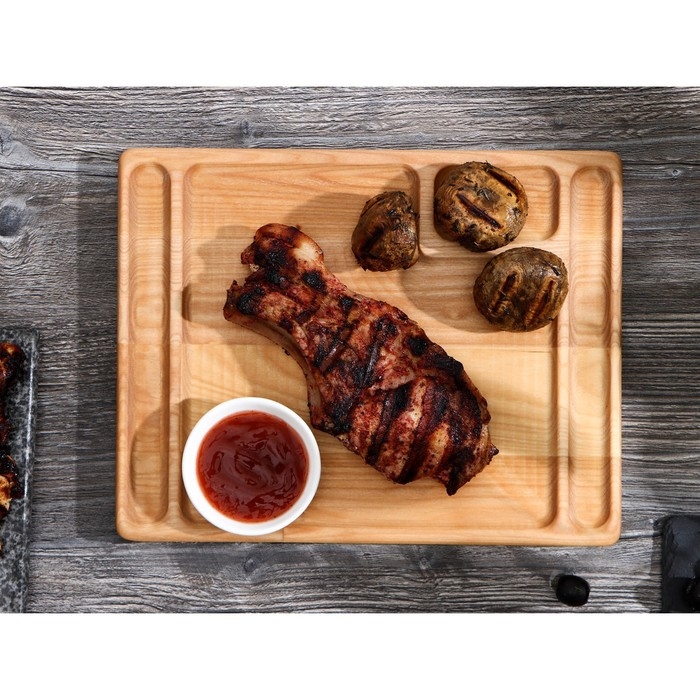 Доска-тарелка для подачи стейка Adelica, 28&times;22&times;1,8 см, берёза