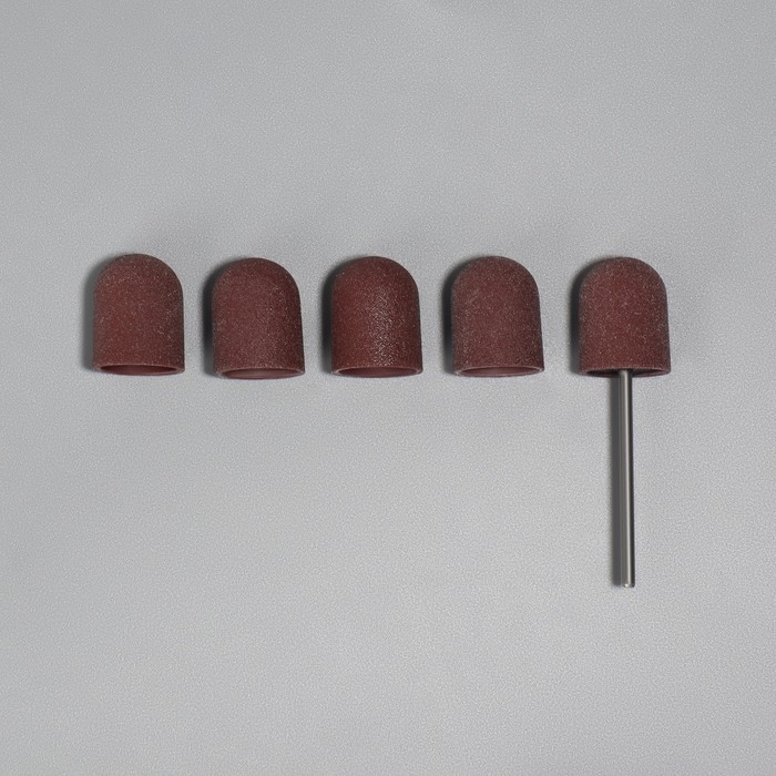 Набор для аппаратного маникюра и педикюра, основа, колпачки 5 шт, d 13 × 21 мм, абразивность 240 Набор для аппаратного маникюра и педикюра, основа, колпачки 5 шт, d 13 × 21 мм, абразивность 240