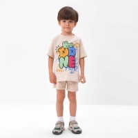 Футболка детская KAFTAN "Done", р. 34 (122-128 см), бежевый