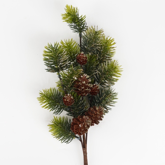 Новогодний декор, веточка Новогодний декор, веточка "Зимние настроение" 61х21х7 см