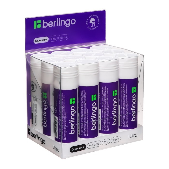 Клeй-карандаш ПВП 36 г Berlingo Клeй-карандаш ПВП 36 г Berlingo