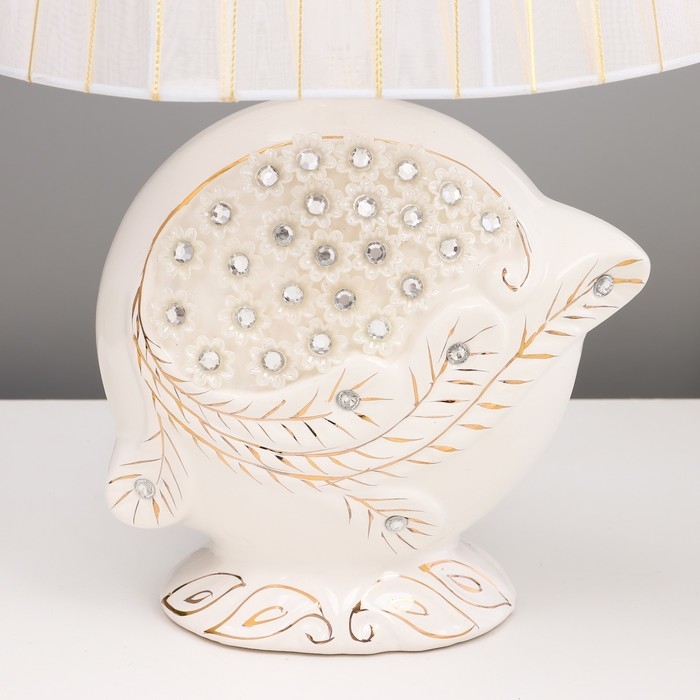 Настольная лампа Настольная лампа "Новелла" Е14 40Вт белый 28х40 см RISALUX