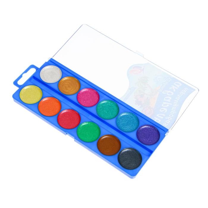 Акварель Акварель "Луч" Фантазия, перламутровая, 12 цветов, без кисти