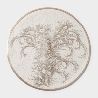 Салфетки сервировочные на стол Доляна «Павлин», 2 шт, d=38 см, цвет бежевый Салфетки сервировочные на стол Доляна «Павлин», 2 шт, d=38 см, цвет бежевый