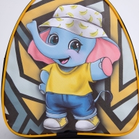 Рюкзак детский для мальчика «Слоник в панамке», 23х20,5 см, отдел на молнии Рюкзак детский для мальчика «Слоник в панамке», 23х20,5 см, отдел на молнии