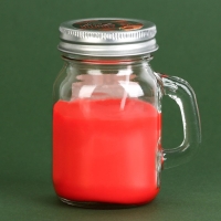 Новогодняя свеча в банке с ручкой «Пряности», корица Новогодняя свеча в банке с ручкой «Пряности», корица