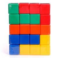 Набор цветных кубиков, с наклейками, 6 &times; 6 см, 20 штук, 3+