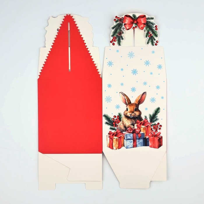 Коробка новогодняя складная &laquo;Новогодний подарок&raquo; 14 х 16 х 14 см, Новый год