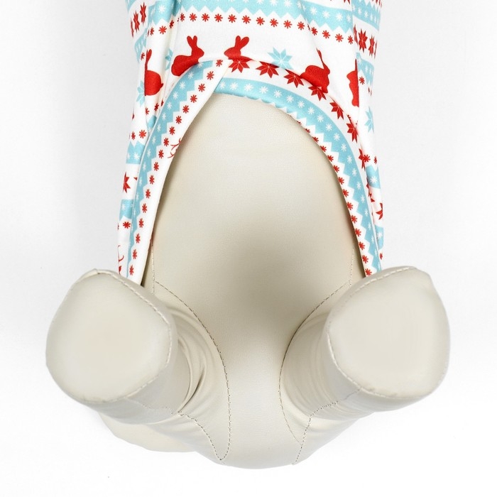 Толстовка "Олени", размер XS (ДС 20, ОШ 20, ОГ 30 см), белая