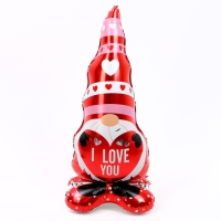 Шар фольгированный 50" &laquo;Сердце&raquo;, на подставке, красное, под воздух