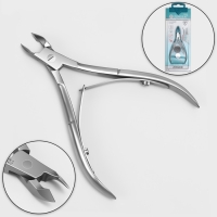 Кусачки маникюрные для кутикулы, двойная пружина, 10 см, длина лезвия - 5 мм, на блистере, цвет матовый серебристый, B-188 (450)-D(FD)-SH LJ Кусачки маникюрные для кутикулы, двойная пружина, 10 см, длина лезвия - 5 мм, на блистере, цвет матовый серебристый, B-188 (450)-D(FD)-SH LJ