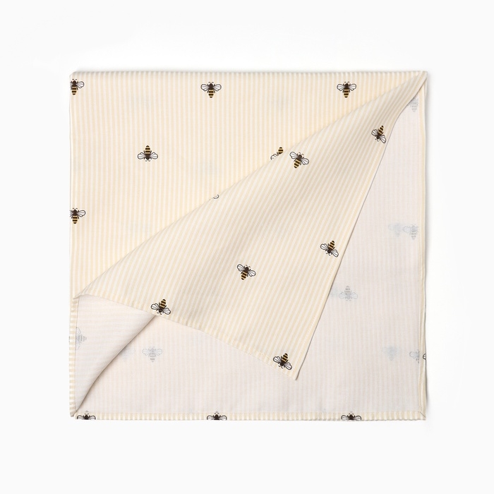 Скатерть Доляна "Пчёлки" 146х180см, рогожка 164 г/м2, 100% хл