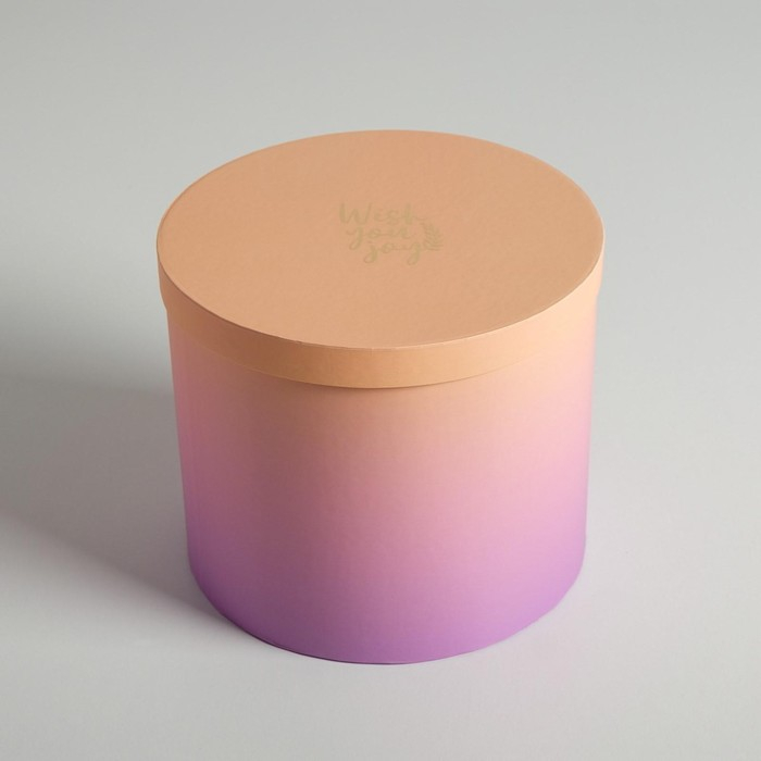 Набор шляпных коробок для цветов 4 в 1, упаковка подарочная, &laquo;Градиент&raquo;, 14 х 13 см - 20 х 17,5 см