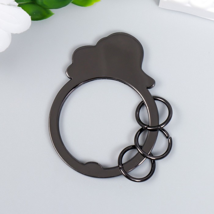 Брелок-ключница металл Брелок-ключница металл "Голубой слонёнок лежит" эмаль 5,5х4,2 см