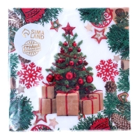 Салфетки бумажные «Ёлка», набор, 20 шт., 33 × 33 см Салфетки бумажные «Ёлка», набор, 20 шт., 33 × 33 см