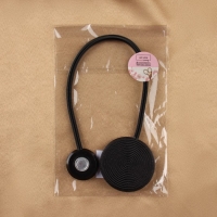 Подхват для штор &laquo;Вязаный круг&raquo;, на пружине, d = 6/3,5 см, 23,5 см, цвет чёрный