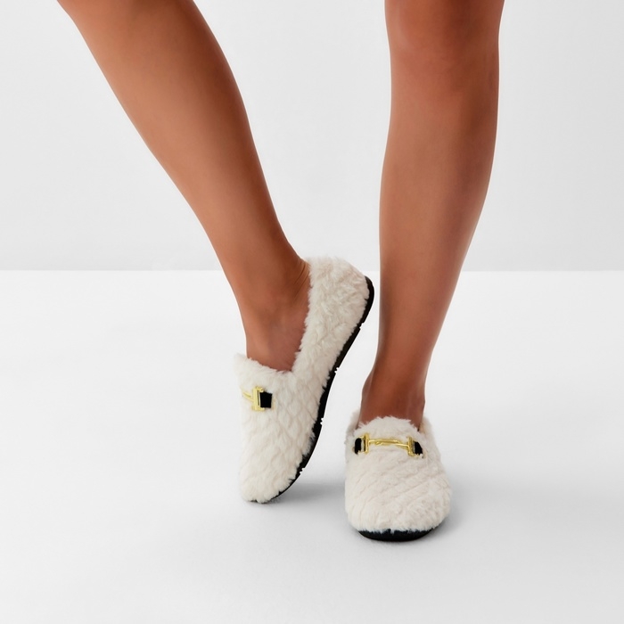 Тапочки женские размер 37, цвет молочный