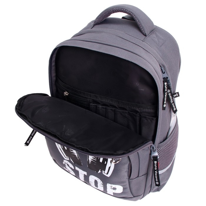 Рюкзак молодежный Bruno Visconti 40 x 30 x 17 см, Music, пенал в подарок