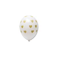 Шар латексный 14" &laquo;Золотые сердца&raquo;, набор 25 шт.