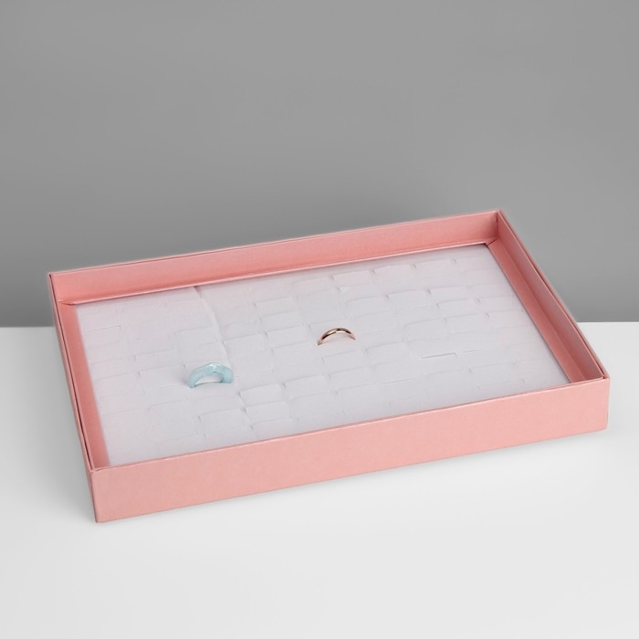 Подставка для украшений &laquo;Шкатулка&raquo; 100 мест, 29&times;19&times;4 см, цвет розовый