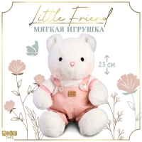 Мягкая игрушка Little Friend, медведь в розовом комбинезоне, 23 см Мягкая игрушка Little Friend, медведь в розовом комбинезоне, 23 см