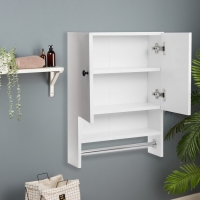 Шкаф для ванной комнаты навесной, белый, 48,6 х 65 х 15 см