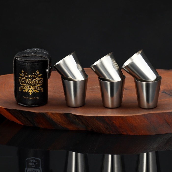 Стопки, набор &laquo;Клуб настощих мужчин&raquo;, 6 шт х 30 мл