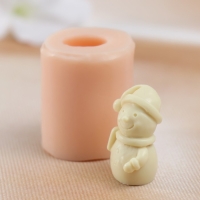 Новогодний молд силикон "Снеговичок" 2,2х1,7х2,9 см Новогодний молд силикон "Снеговичок" 2,2х1,7х2,9 см