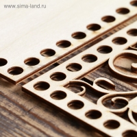 Набор заготовок для вязания "Прямоугольник, ажур", донышко фанера (2 в 1), 20&times;12 см, d=9мм