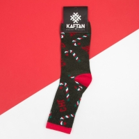 Носки новогодние мужские KAFTAN "Новый Год" размер 41-44 (27-29 см), цвет зеленый