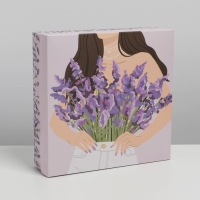 Коробка подарочная складная, упаковка, &laquo;Лаванда&raquo;, 26 х 26 х 8 см