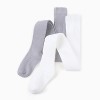 Набор детских колготок KAFTAN BASIC 92-98 см, экрю/серый