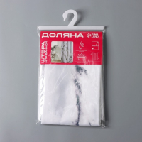 Штора для ванны Доляна &laquo;Мрамор&raquo; с люверсами, 180&times;180 см