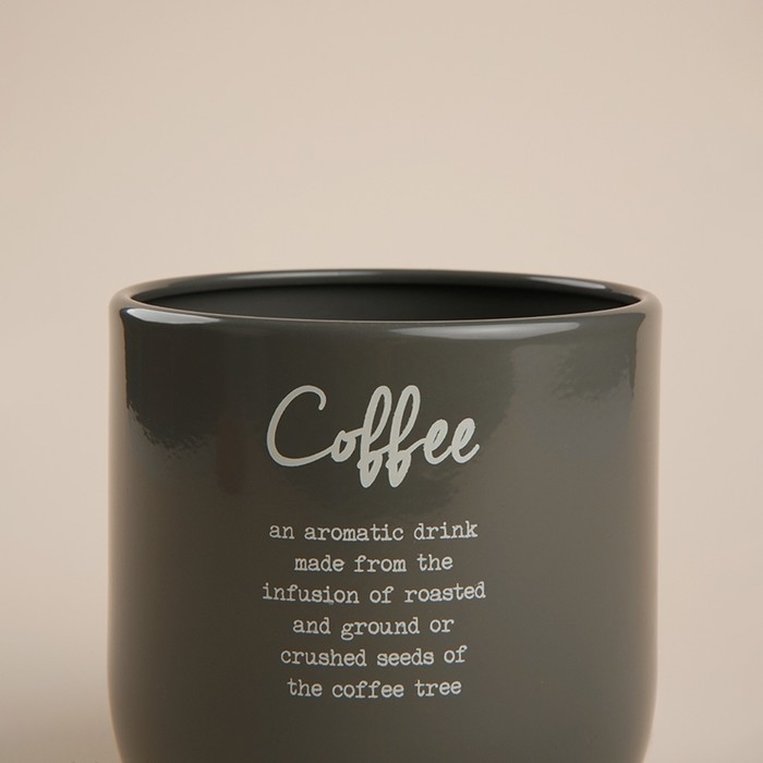 Банка для сахара SL Home, 12&times;12 см, цвет серый, с бамбуковой крышкой