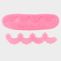 Молд «Воланы», 2 предмета, силикон, 21×5,5×1 см, цвет МИКС Молд «Воланы», 2 предмета, силикон, 21×5,5×1 см, цвет МИКС