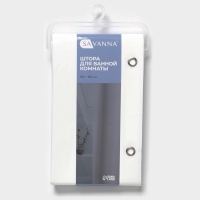 Штора для ванны SAVANNA «Классик», с люверсами, 180×180 см, EVA, цвет белый Штора для ванны SAVANNA «Классик», с люверсами, 180×180 см, EVA, цвет белый