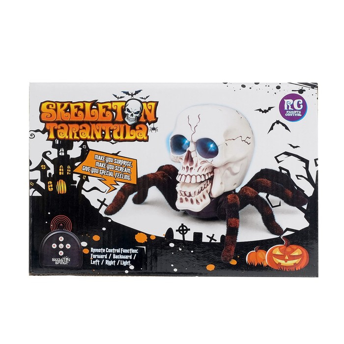 Паук радиоуправляемый «Череп», световые эффекты, работает от батареек Паук радиоуправляемый «Череп», световые эффекты, работает от батареек
