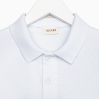 Футболка детская поло MINAKU: Basic line цвет белый, рост 110 Футболка детская поло MINAKU: Basic line цвет белый, рост 110