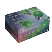 Лампа светодиодная Luazon Lighting, G45, Е27, 1.5 Вт, для белт-лайта, зеленая, наб 20 шт Лампа светодиодная Luazon Lighting, G45, Е27, 1.5 Вт, для белт-лайта, зеленая, наб 20 шт